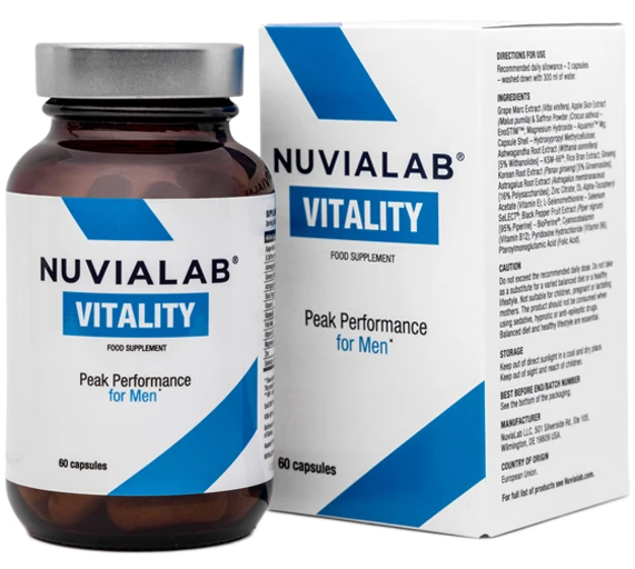 Envase principal de NuviaLab Vitality